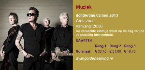 Golden Earring Gouda May 02, 2013 show announcement